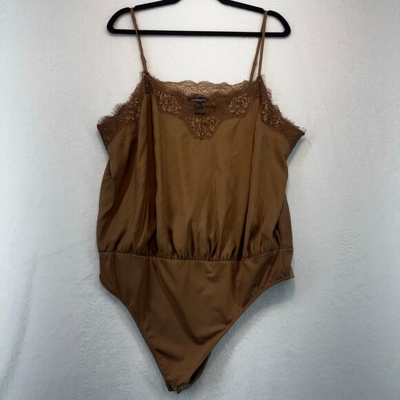 Express‎ Women's Tank Bodysuit Size XL Thin Adjustable Straps Thong Snap Closure - Picture 2 of 8